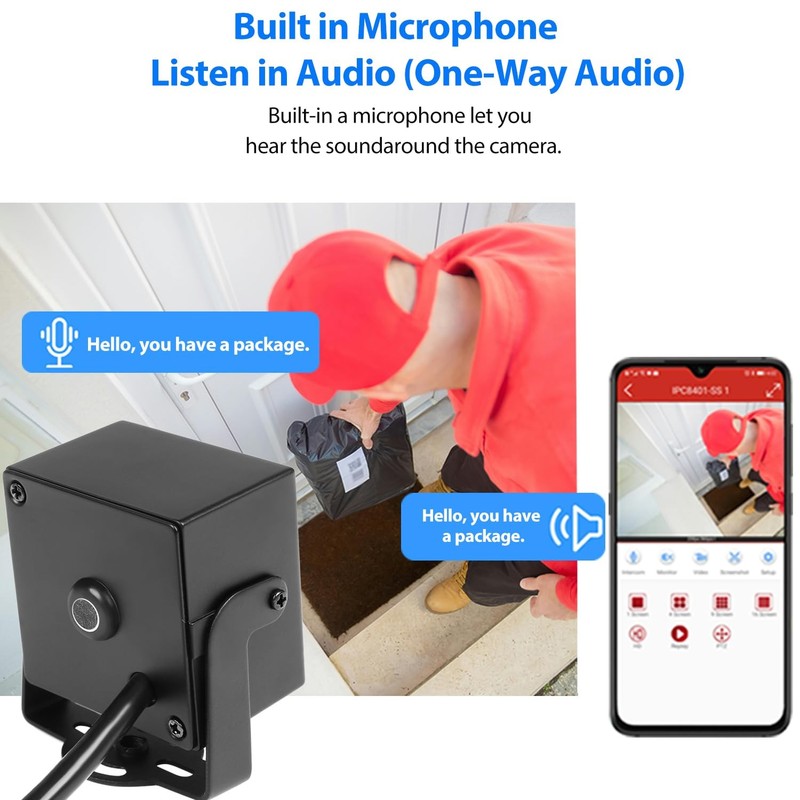 TSEye Mini 5MP PoE IP , Built in Microphone, 3.7mm Lens, Ultra HD 2880 x 1620... gallery