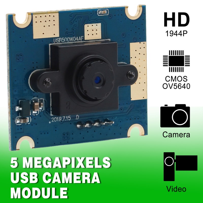 Webcamera 5megapixel USB Camera Module HD OV5640 ELP Webcam 60 degree fixed lens gallery