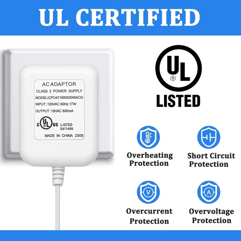 Ring Doorbell Charger,18VAC UL Certified Power Adapter with Ring, Nest Hello,... gallery