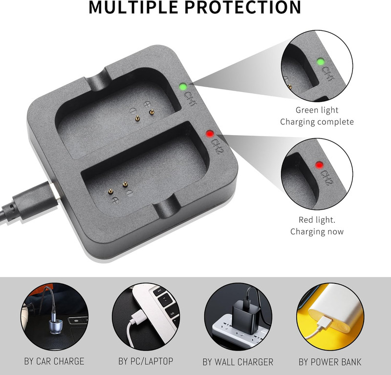 Battery Charger for Ring Rechargeable Battery,Dual Port Battery Charger Station gallery