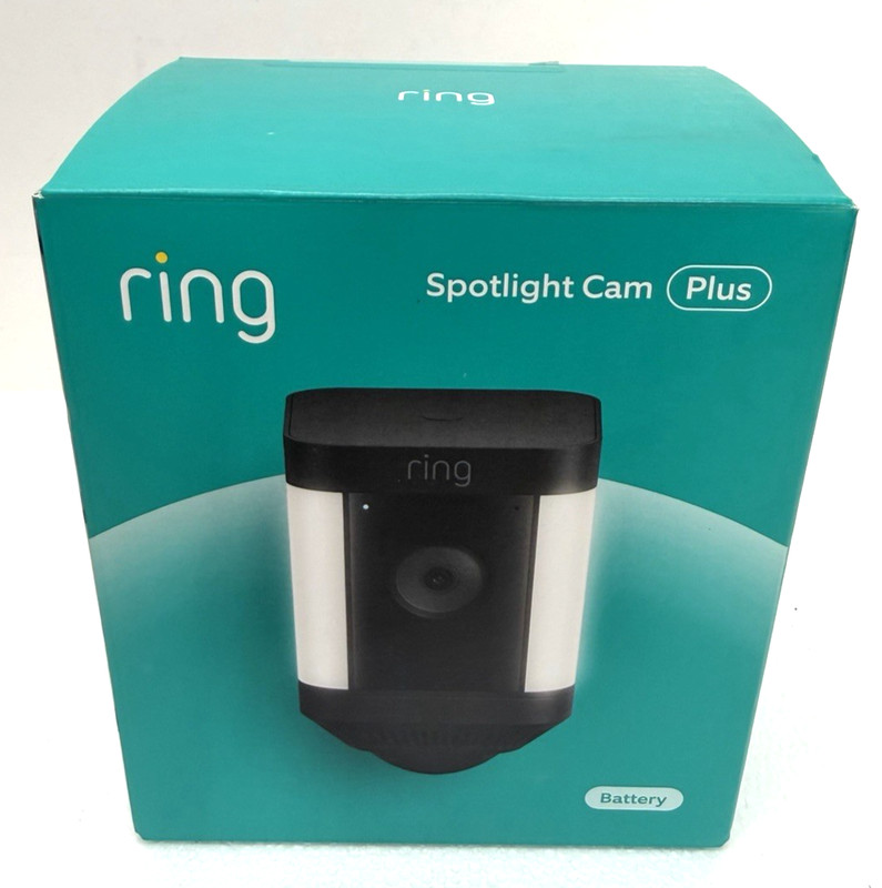 Ring Spotlight Cam Plus Outdoor Battery Smart Security Camera 1080p Wi-Fi NEW