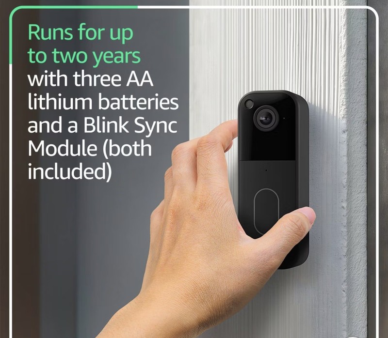 Blink Video Doorbell Camera w/ Sync Module Core + Door Mount Bracket gallery