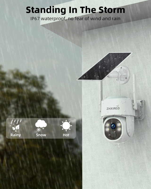 PTZ Security Cameras Wireless Outdoor Solar Powered, Pan Tilt 360 View 10 CH Ult gallery