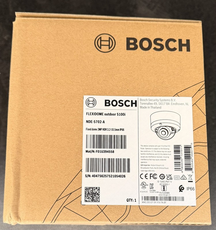 Bosch – FLEXIDOME outdoor 5100i NDE-5702-A / Fixed dome 2MP HDR 3.2-10.5mm IP66