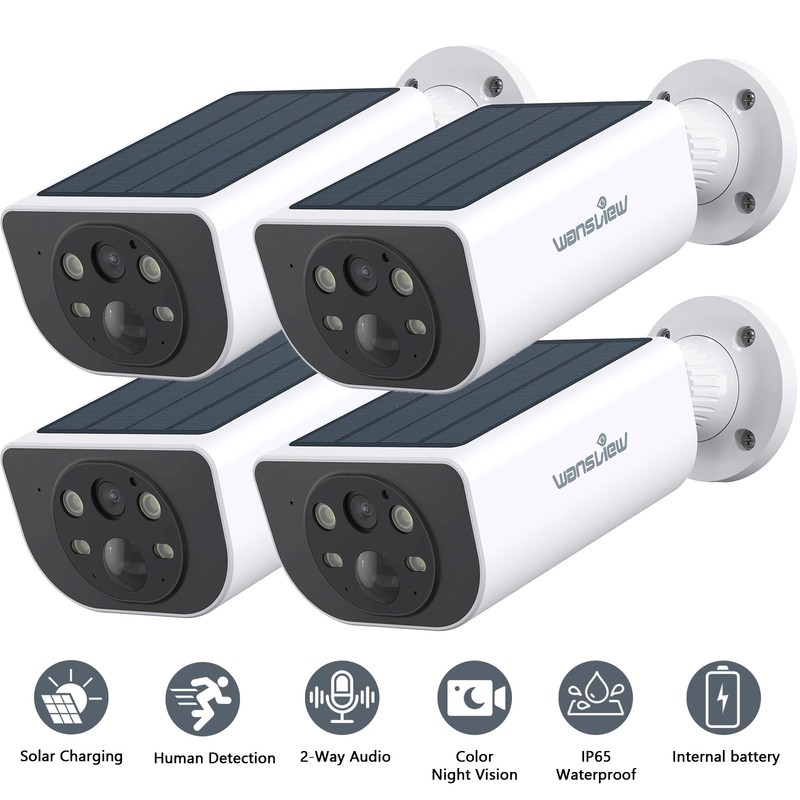 Wansview 2K Solar Security Camera 3MP Wireless WIFI Color Night Vision Outdoor gallery
