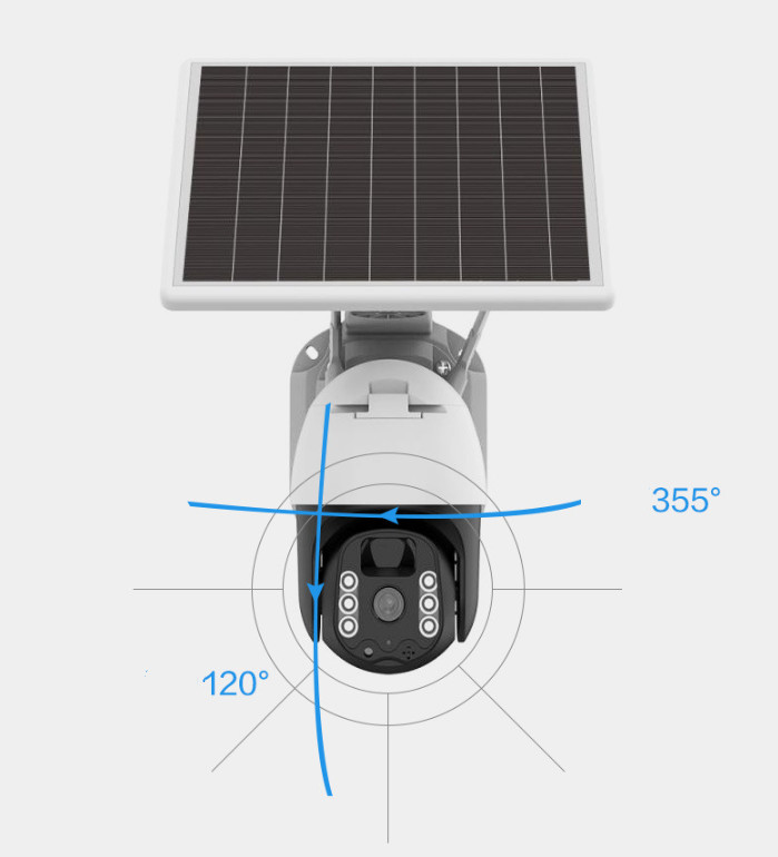 4G Home Security Camera Outdoor Solar Battery Powered Wireless Wifi Cam Pan Tilt gallery