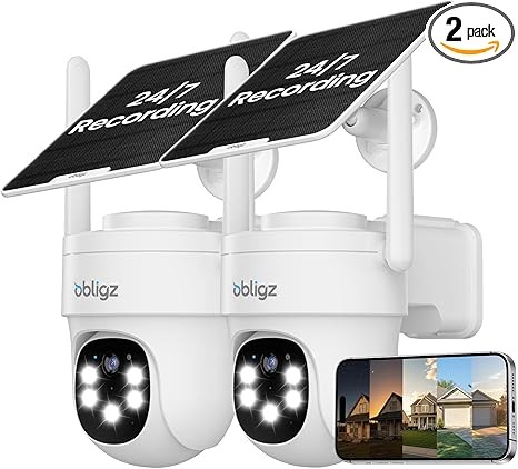 2K Outdoor Solar Camera 360 Tracking 24 7 2 Pack gallery