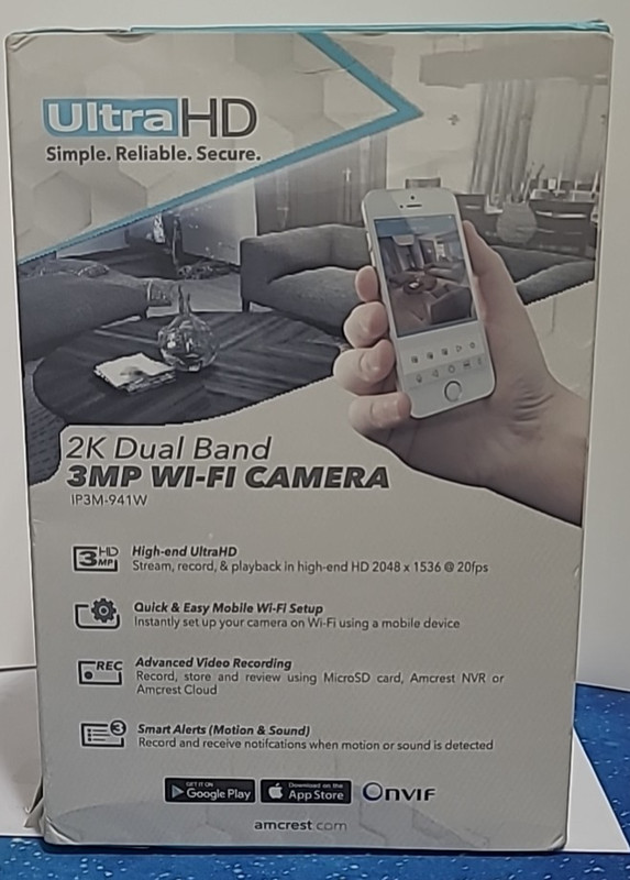 Amcrest Ultra HD 2K Dual Band IP3M-941W Video Security IP Camera – White NIB