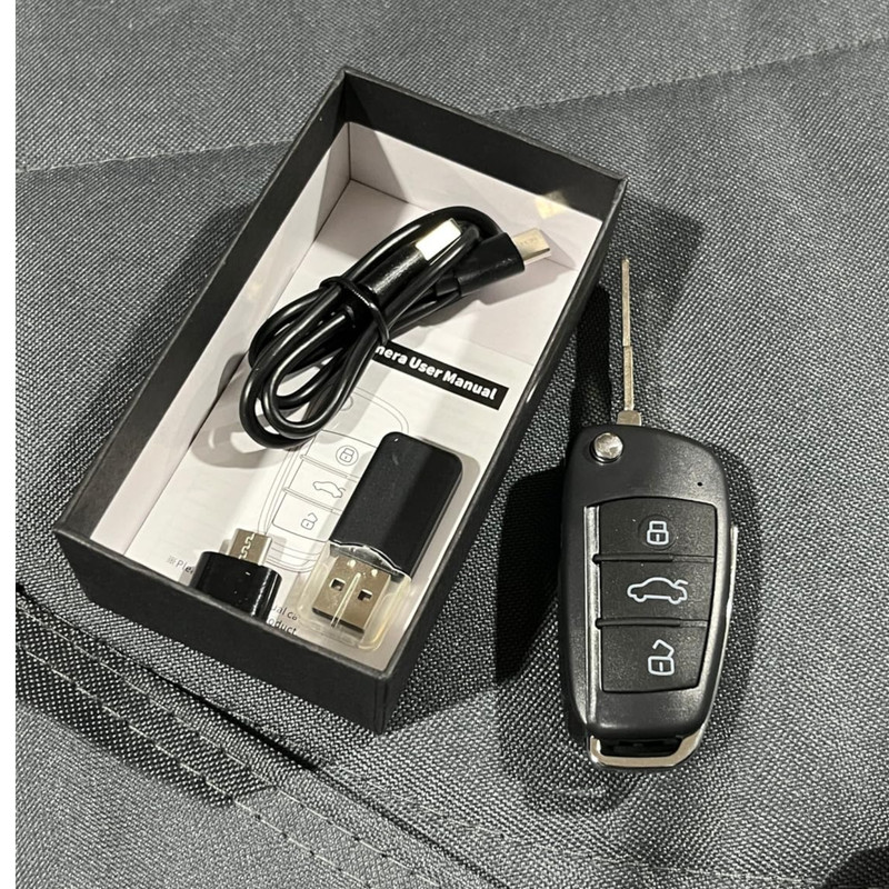Cámara Oculta De Espía Llave Del Coche Detección De Movimiento Visión Nocturna
