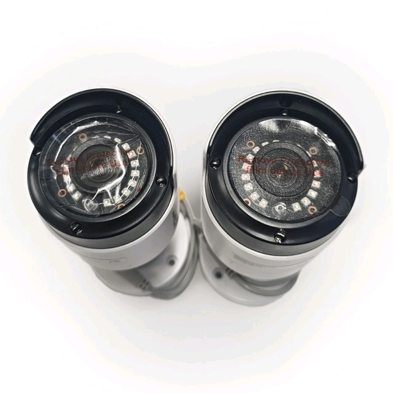 2 PACK Lorex LAB243S-C 4MP A-MPX Wired IR Bullet Camera White W CABLES