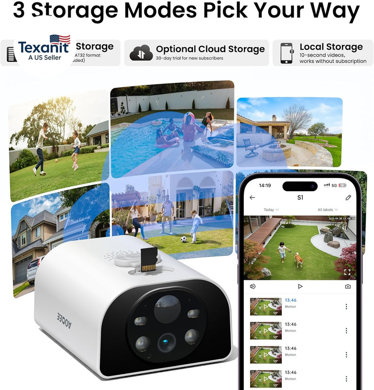 Cameras for Home Security-2K Wireless Security Camera Outdoor with AI Motion Det gallery