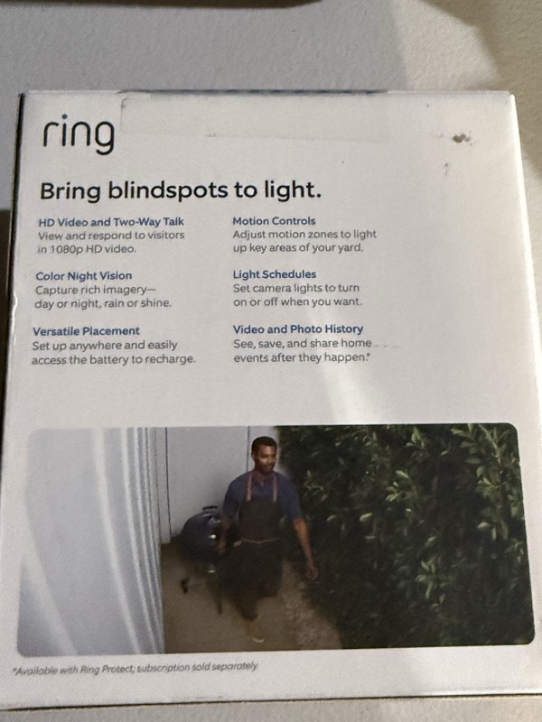 Ring Spotlight Cam Plus Outdoor Camera with Battery New Factory Sealed gallery