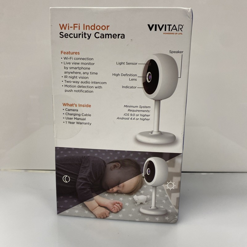 Vivitar Wi-Fi Indoor Security Camera - White - New gallery