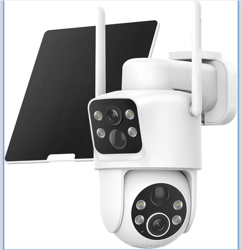 Cámaras de seguridad solar de doble lente inalámbricas para exteriores V380 Max