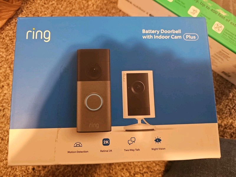 Ring Battery Doorbell with Indoor Cam Plus $179. Msrp