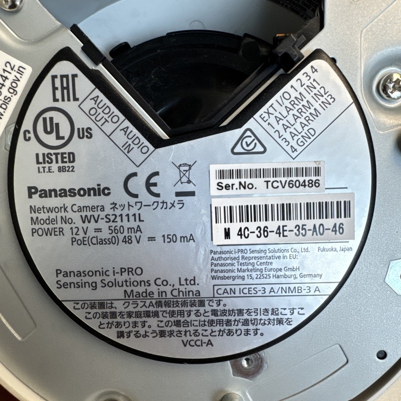 Panasonic WV-S2111L Outdoor PoE IP Network Dome Security Camera 1080p IP66 gallery
