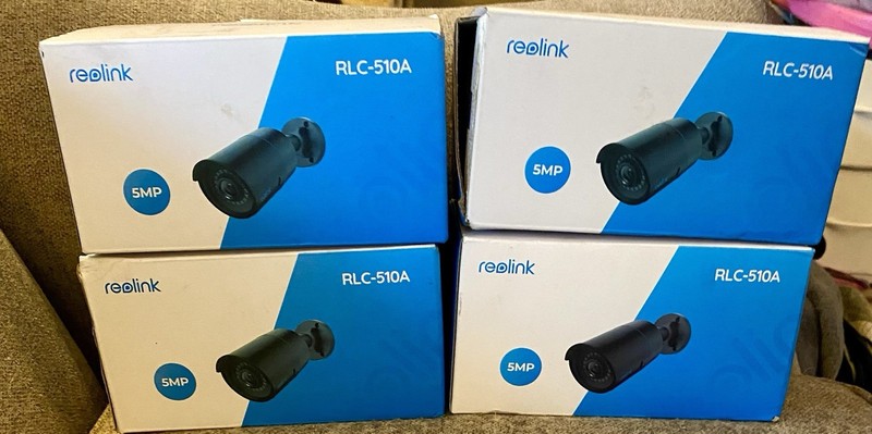 (4) Reolink RLC-510A 5MP PoE IP Security Camera Outdoor Waterproof *New*