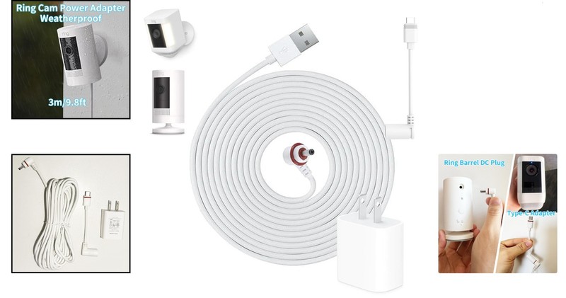 Indoor/Outdoor Power Adapter for Ring Stick up Cam Battery/Plug-In, Ring Spotlig gallery