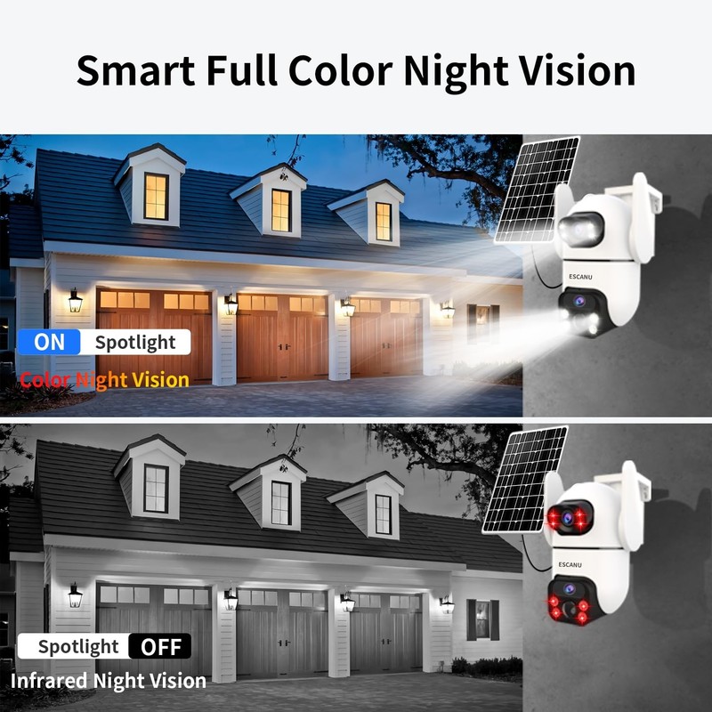 Security Cameras Wireless Outdoor with Dual Lens,Solar Cameras for Home Secur... gallery