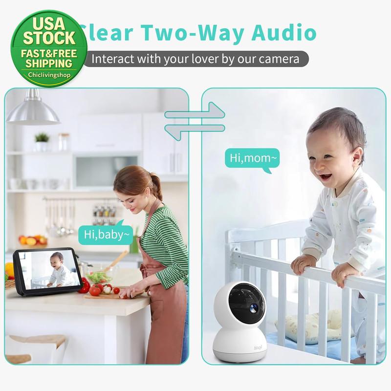Indoor Security Camera 3K HD 360 Degree Pan Tilt Night Vision Pet Monitor gallery
