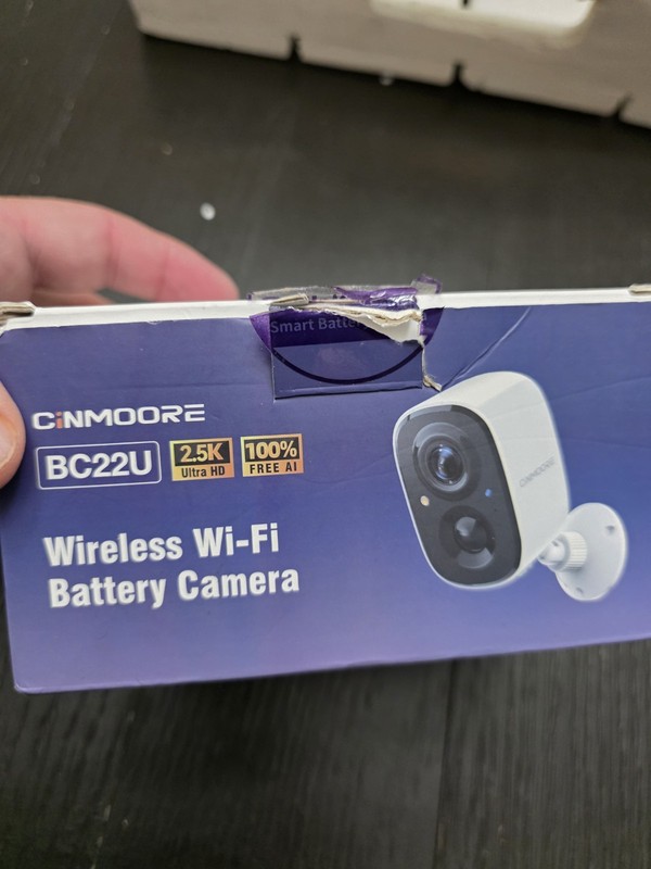 Cinmoore BC22U Wireless Wi-Fi Battery Camera 2.5K Ultra HD IP/Network White
