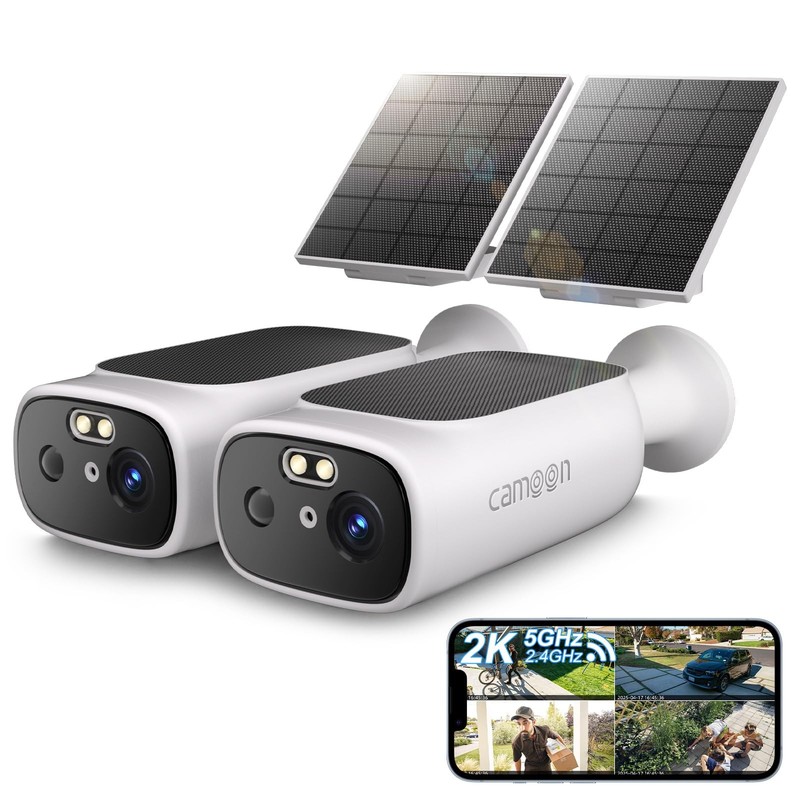 2K Solar Camera Outdoor Wireless-5/2.4Ghz WiFi Cameras for Home Security, AI …