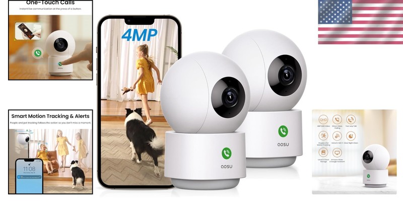 4MP Indoor Camera 2K QHD 360° View Baby Monitor Pet Camera Alexa Enabled gallery