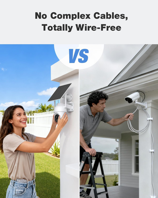Solar Security Cameras Wireless Outdoor with Built-In Local Storage, No Subscrip gallery
