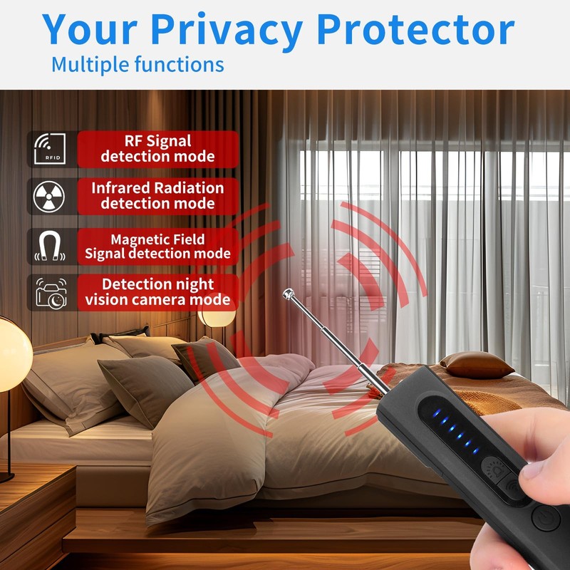 2026 Upgraded Hidden Camera & Bug Detector, 6-Level Sensitivity GPS Signal Sc... gallery