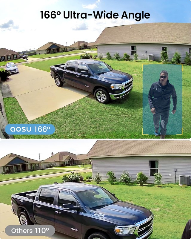 aosu Security Cameras Wireless Outdoor Home System, True 2K HD Night Vision, ... gallery