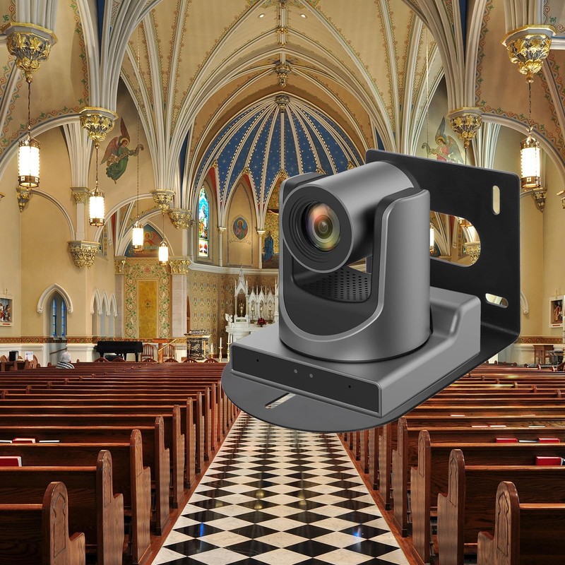 Universal PTZ Camera Bracket Black Wall Mount Stand Holder with Screws Metal gallery