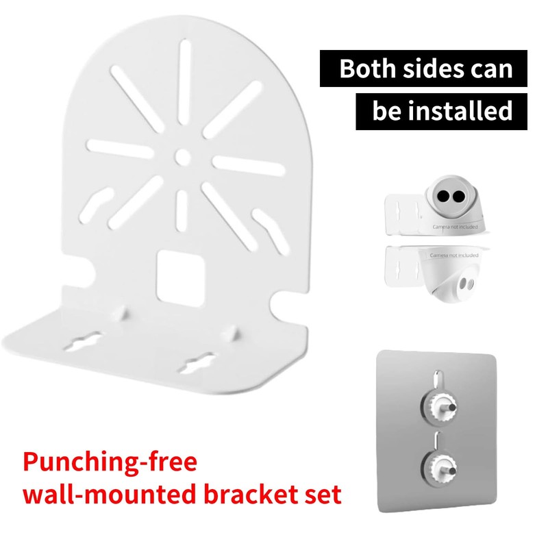 2 Pack White L-Shape CCTV Security Dome IP Camera Mounting Bracket Metal gallery