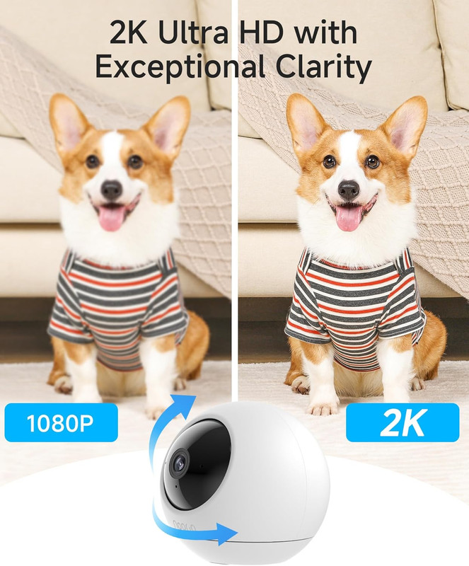 Security Indoor Camera with 5Ghz Wifi, 2K UHD Security Camera, Pet/Dog/Baby Came gallery