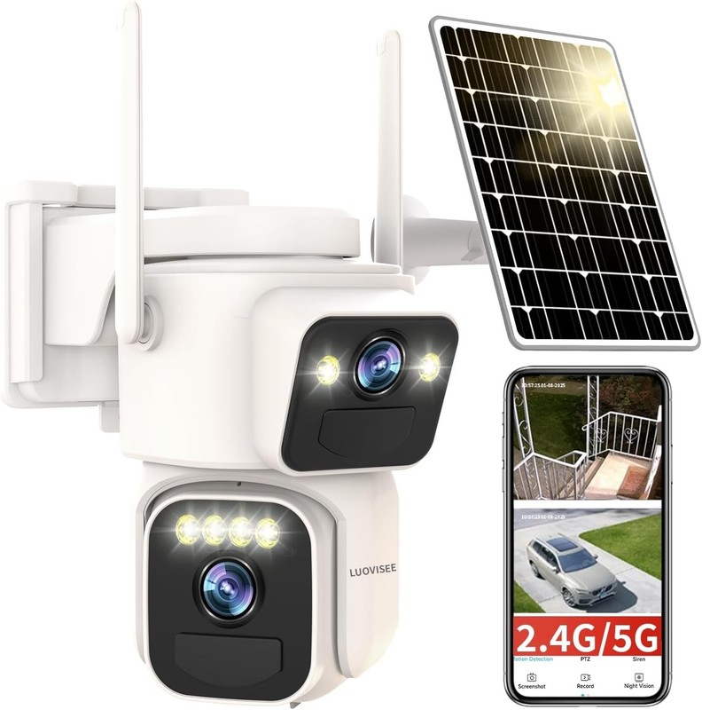 Solar-Powered Wireless Security Camera with 2K HD, Night Vision & 360° Coverage gallery