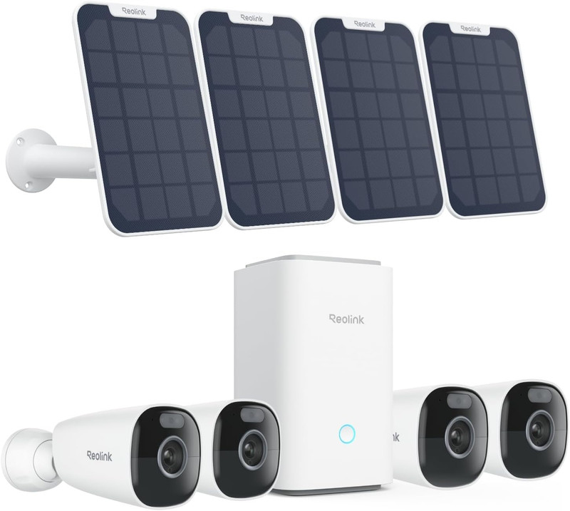 REOLINK 4K Wireless Security Camera System with AI Detection & Solar Panel