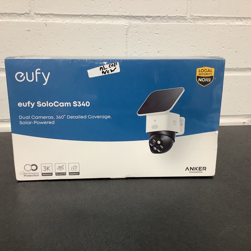 eufy SoloCam s340, Dual Cameras, 360 Detailed Coverage, Solar-Powered