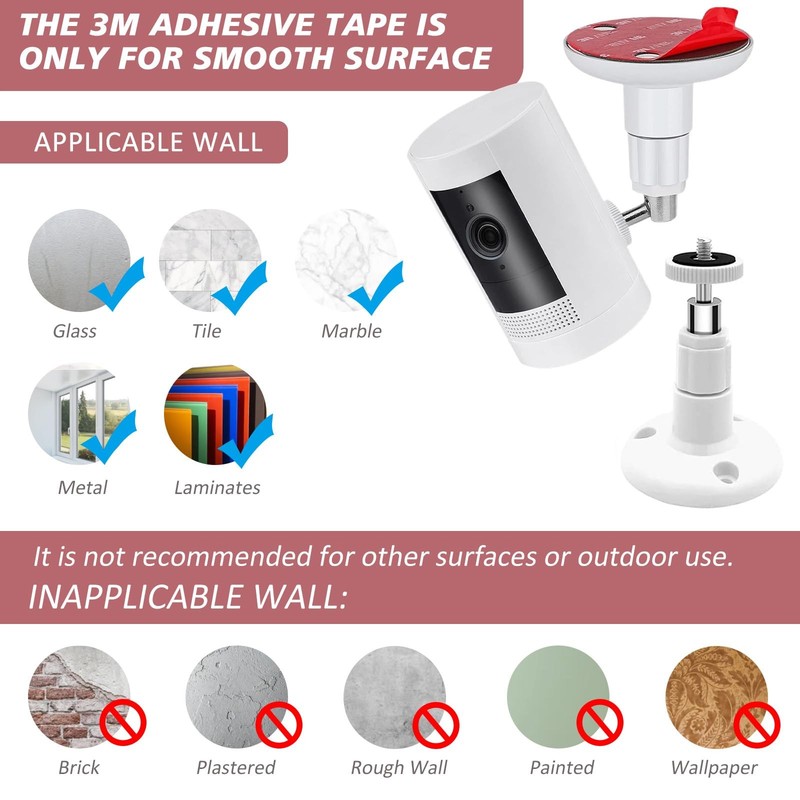 Wall Mount Kit, 360° Rotation & 90° Tilt, VHB Adhesive, Compatible with Arlo gallery