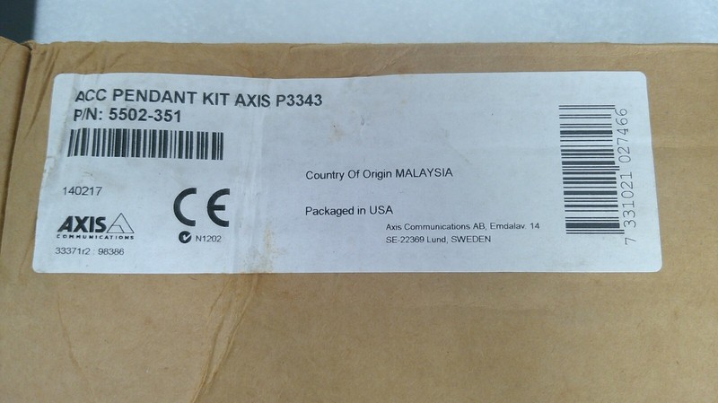 Axis 5502-351 Pendant Kit P3343 P33 Network Camera Series gallery