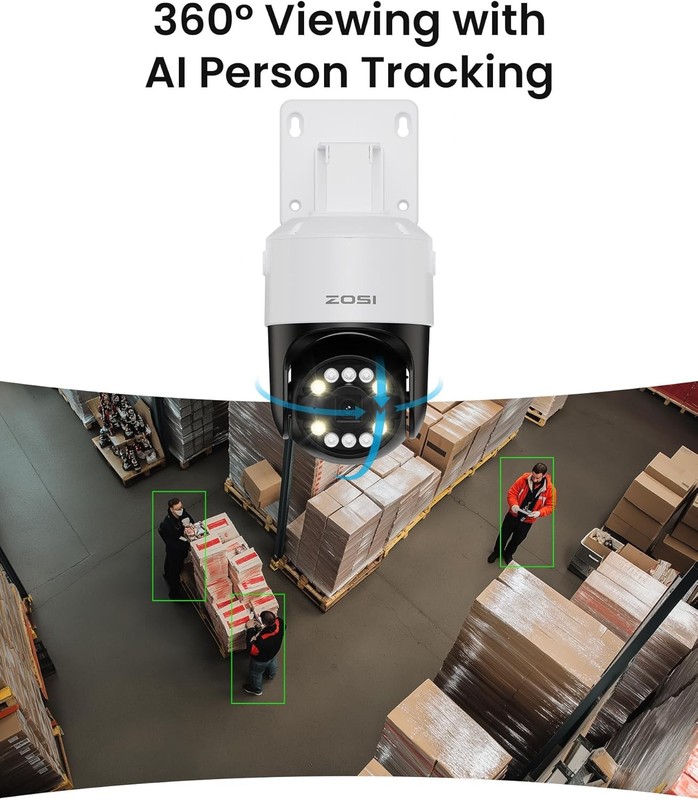 ZOSI 4K 32CH PoE Security Camera System 8MP PTZ Outdoor Cameras Auto Human Track gallery