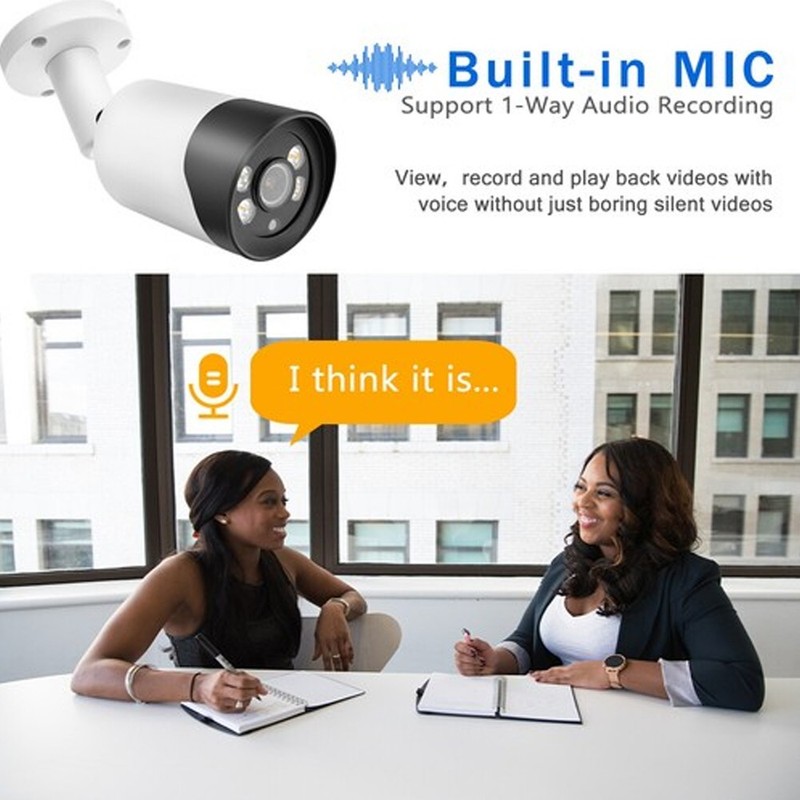 Vikylin 4K 8MP Full Color PoE Security IP Camera Bullet 24/7 Color Night Vision gallery