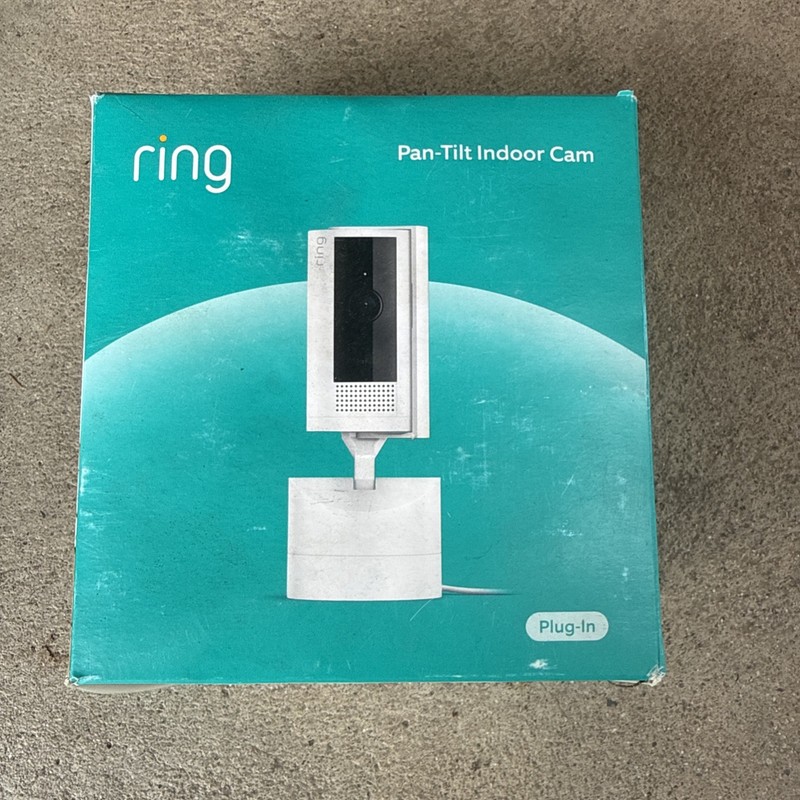 Ring Pan-Tilt Indoor Camera 360° HD Video Two-Way Talk SEALED but damaged box