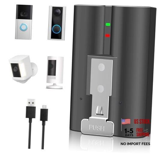 New V4 Battery for Ring-Doorbell-Camera 2/3/4/3+/3plus, Stick-Up Cam (2nd &