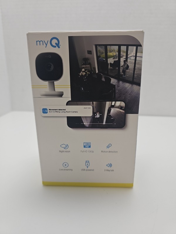 Chamberlain myQ Smart Indoor Home Security Camera - White gallery