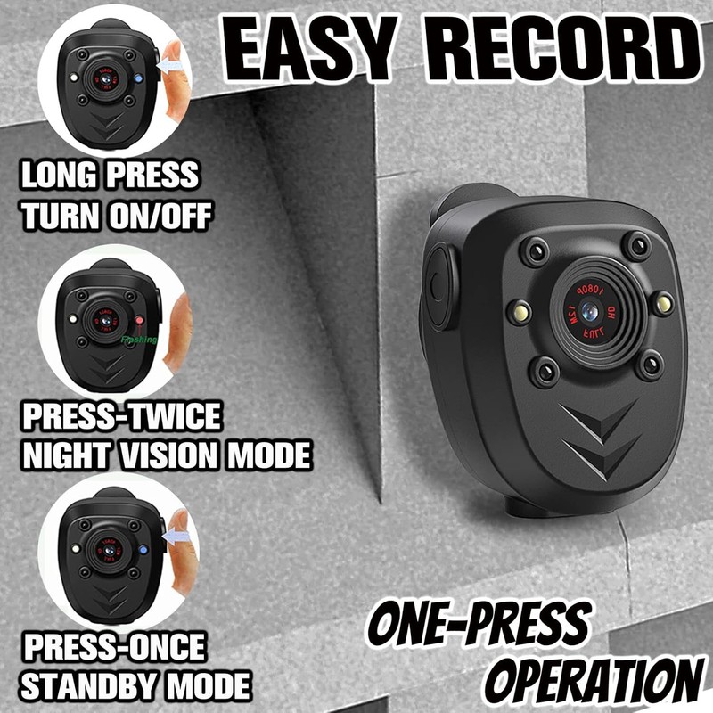 Camara Corporal Oculta Wifi Grabacion Con Audio De Policia HD Vision Nocturna US gallery