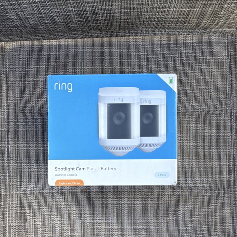 Ring Spotlight Cam Plus Camera Indoor/Outdoor Wireless Pack of 2