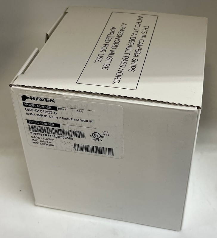 Raven C1012D2-S Outdoor IR Mini 2MP Dome IP Network True Day Night WDR Camera