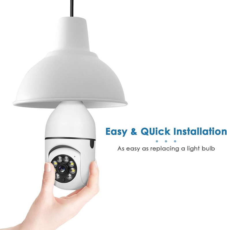 Light Bulb Security Camera Outdoor 2packs HD Wireless 5GHz/2.4GHz WiFi Home ... gallery