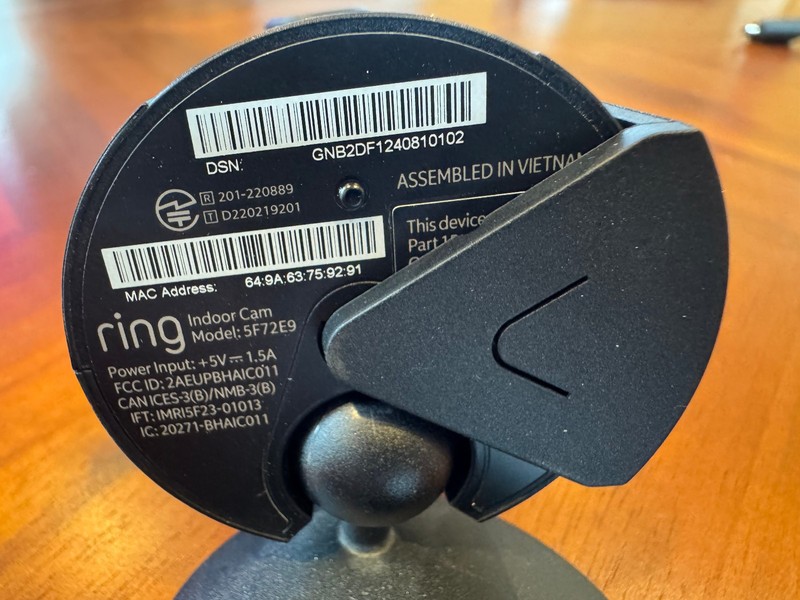 Ring 2nd Generation Indoor Camera 5F72E9 Black - Lot of 3 gallery