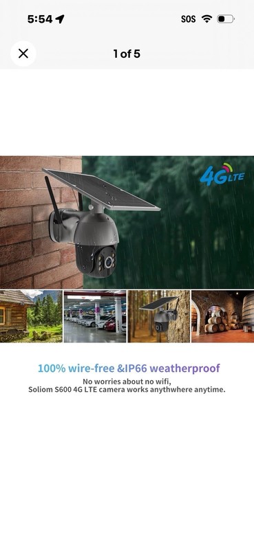 SOLIOM S600 3G/4G LTE Outdoor Solar Powered Cellular Security Camera