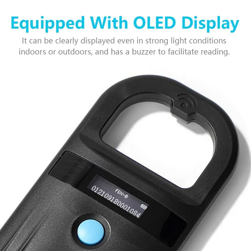 Microchip Reader Pet ID Scanner Handheld Animal Tag Recognition Chip Tracker gallery